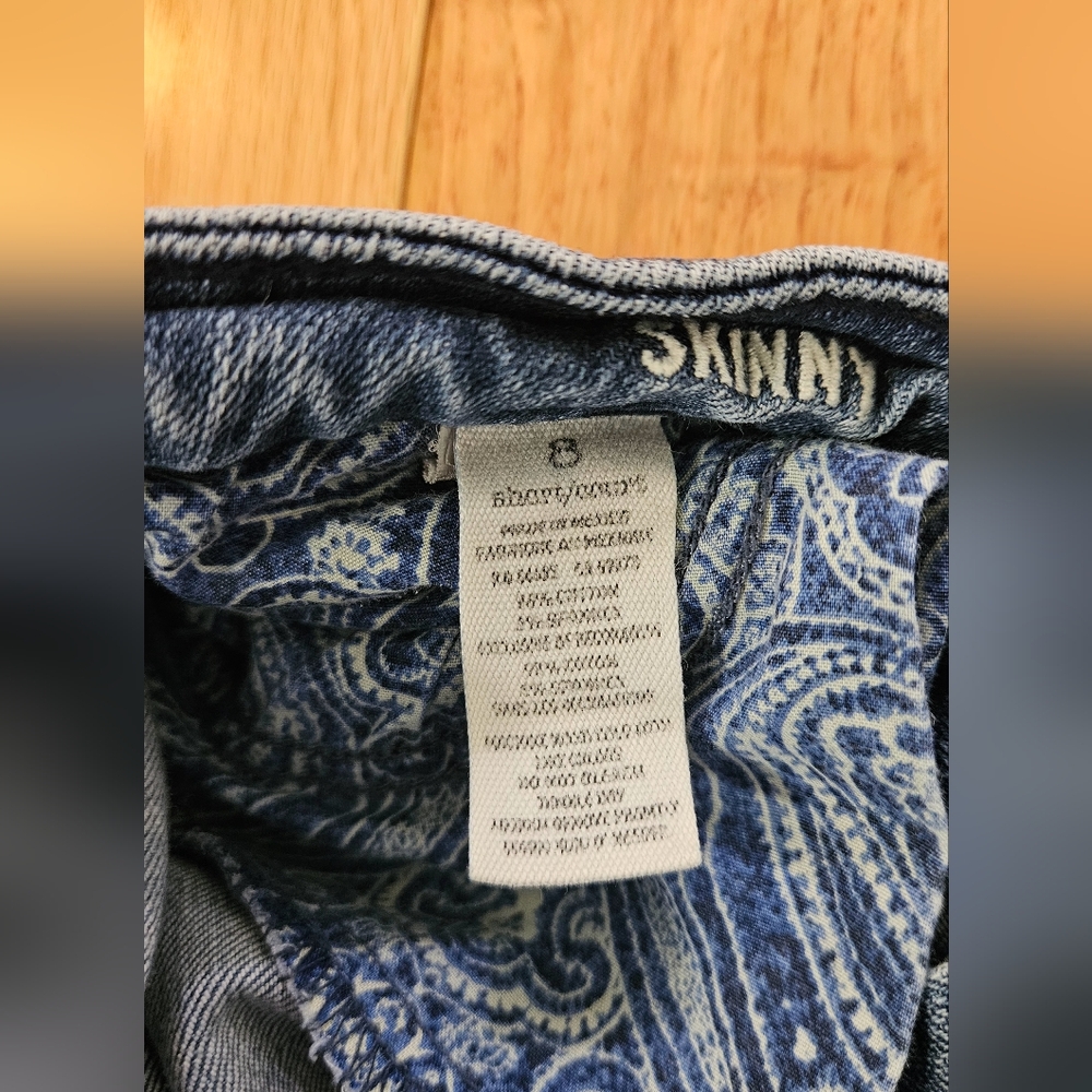 American Eagle Outfitters Light Blue Distressed Skinny Jeans Size 8 Short - Picture 8 of 8